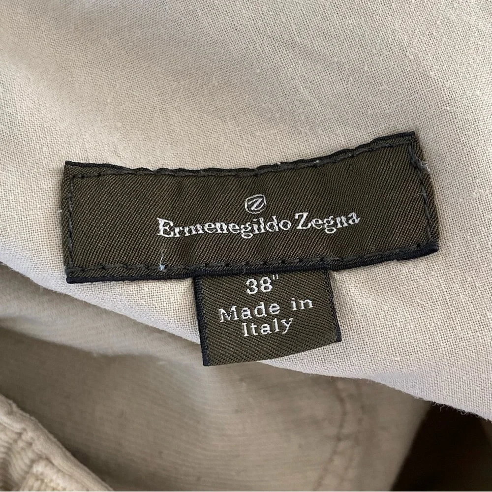 ERMENEGILDO ZEGNA Tan khaki Corduroy straight leg Pants - Picture 8 of 12
